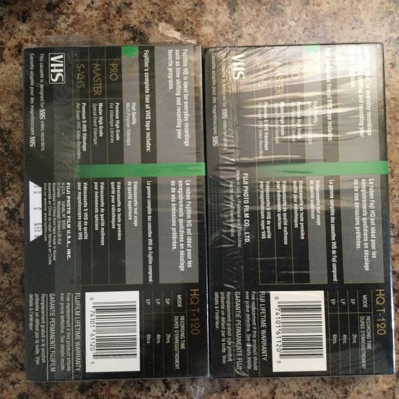 Two Fuji HQ 120 6 hours blank videotape never used - Picture 2 of 2